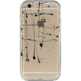 Apple iPhone 6/6S TPU Ink Splat Bling Silver Bumper Case