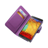 Samsung Galaxy Note 3 Jewelry Diamond Rhinestone Wallet Case In Purple