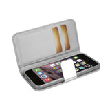 iPhone 6 Gold Chrome Design Wallet Case In Silver