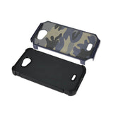 Kyocera Hydro Wave Hybrid Leather Camouflage Case In Army Navy