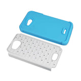 Kyocera Hydro Wave Hybrid Heavy Duty Jewelry Diamond Case In Blue White