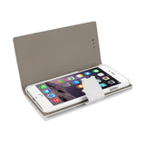 iPhone 6 Genuine Leather Wallet Cases With Rfid Card Protection In Ivory