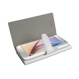 Samsung Galaxy S6 Plus Genuine Leather Rfid Wallet Case In Ivory
