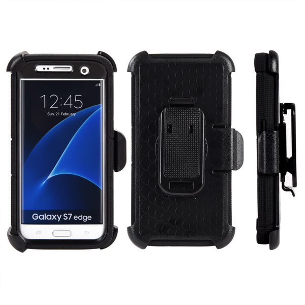 Samsung Galaxy S7 Edge Anti-Shock Case Holster Combo W/ Ring