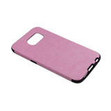 Samsung Galaxy S6 Genuine Leather Snap On Case In Pink