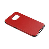 Samsung Galaxy S6 Genuine Leather Snap On Case In Red