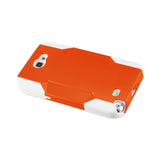 Samsung Galaxy Note 2 Hybrid Heavy Duty Case In Orange White