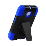 Motorola Moto E Hybrid Heavy Duty Case With Kickstand In Navy Black