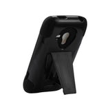 Samsung Galaxy Rush Hybrid Heavy Duty Case With Kickstand In Black