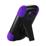 Samsung Galaxy Exhibit Hybrid Heavy Duty Case With Kickstand In Purple Black