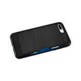 iPhone 7 Plus Slim Armor Hybrid Case With Card Holder In Black