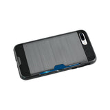 iPhone 7 Plus Slim Armor Hybrid Case With Card Holder In Gray