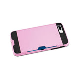 iPhone 7 Plus Slim Armor Hybrid Case With Card Holder In Pink