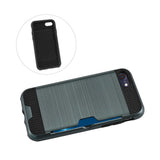 iPhone 7 Slim Armor Hybrid Case With Card Holder In Navy