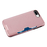 iPhone 7 Plus Slim Mesh Surface Armor Hybrid Case With Card Holder In Rose Gold