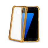 Samsung Galaxy S7 Mirror Effect Case With Air Cushion Protection In Clear Gold