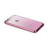 iPhone 6 Plus Frame Gradient Clear Glitter Case In Pink