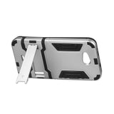 Kyocera Hydro Wave Hybrid Metallic Case With Kickstand In Black Silver