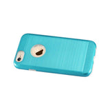 iPhone 6/ 6S Hybrid Metal Brushed Texture Case In Blue