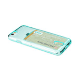 iPhone 6 Plus  Semi Clear Case With Card Holder In Clear Blue