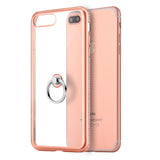 Apple iPhone7 Plus Diamond Jewel Transparent TPU Ring Case