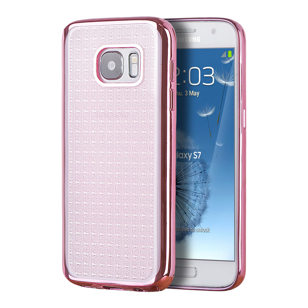 Samsung Galaxy S7 Luxchrome TPU Case Pink Electroplated