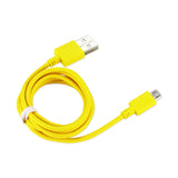  Braided Micro USB Data Cable 3.3Ft In Yellow