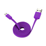  Flat Micro USB Data Cable 3.2Ft In Purple