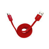  Flat Micro USB Data Cable 3.2Ft In Red