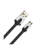  Micro USB Flat USB Data Cable 3.2Ft In Black