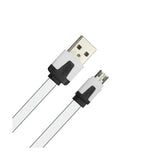  Micro USB Flat USB Data Cable 3.2Ft In White