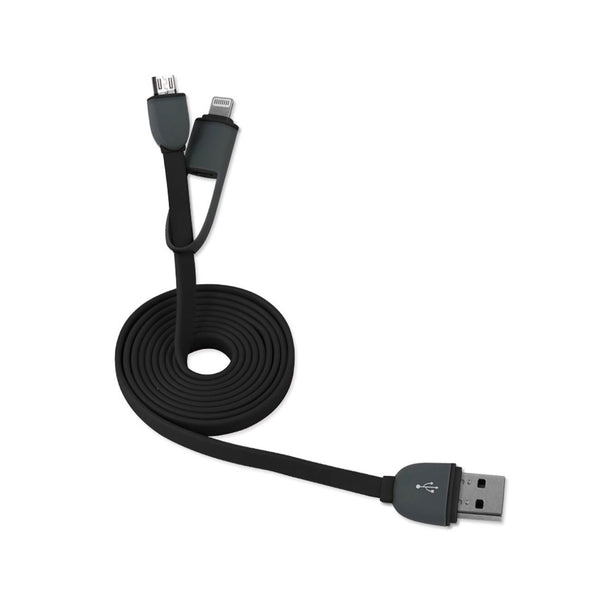 iPhone 6 And Micro USB Flat Cable 3.2Ft 2-In-1 USB Data