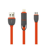 iPhone 6 And Micro USB Flat Cable 3.2Ft 2-In-1 USB Data