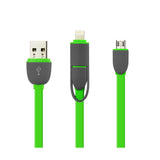 iPhone 6 And Micro USB Flat Cable 3.2Ft 2-In-1 USB Data