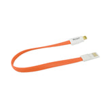  iPhone 6 Flat Magnetic Gold Plated USB Data Cable 0.7 Foot In Orange