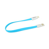  Flat Magnetic Gold Plated Micro USB Data Cable 0.7 Foot In Blue