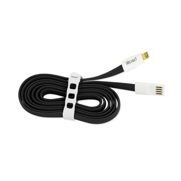 iPhone 6 Flat USB Gold Plated Data Cable 3.9Ft With Cable Tie