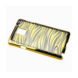  Samsung Galaxy Note 4 Animal Zebra Print Clear Case In Gold