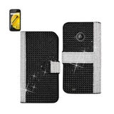 Motorola Moto E (2015) Jewelry Diamond Rhinestone Wallet Case