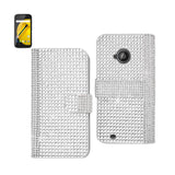 Motorola Moto E (2015) Jewelry Diamond Rhinestone Wallet Case