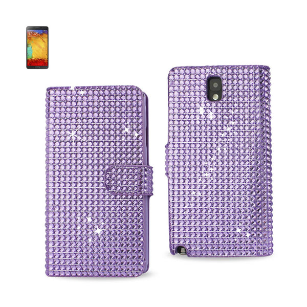 Samsung Galaxy Note 3 Jewelry Diamond Rhinestone Wallet Case