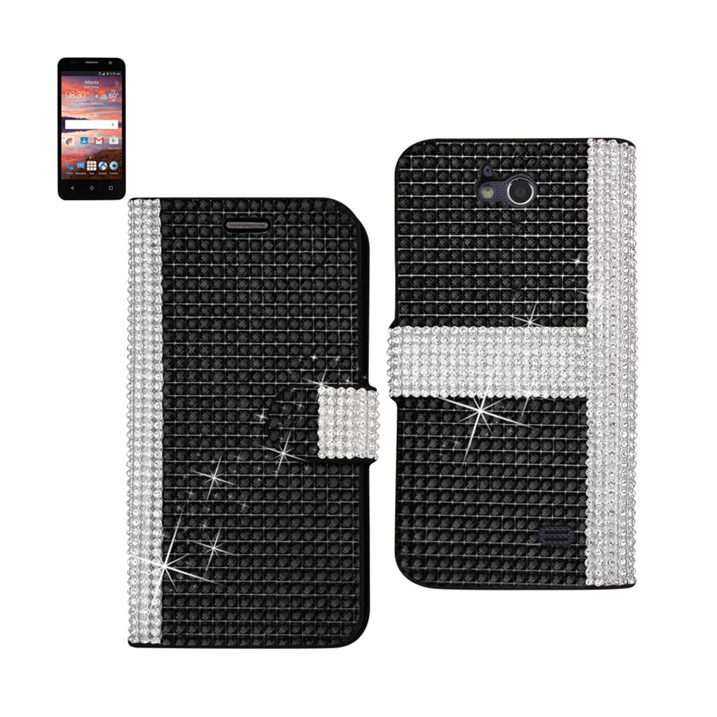 ZTE Overture 2 Jewelry Diamond Rhinestone Wallet Case