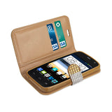  ZTE Sonata 2 Jewelry Diamond Rhinestone Wallet Case In Gold