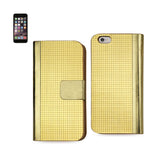 iPhone 6 Plus Gold Chrome Design Wallet Case