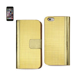 iPhone 6 Gold Chrome Design Wallet Case