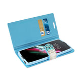  Alcatel One Touch Idol 3 5.5 Jewelry Rhinestone Wallet Case In Blue