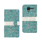 Kyocera Hydro View Jewelry Rhinestone Wallet Case