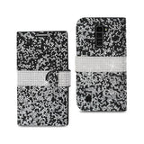 LG K10 Jewelry Rhinestone Wallet Case