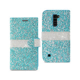 LG K10 Jewelry Rhinestone Wallet Case