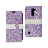 LG K10 Jewelry Rhinestone Wallet Case